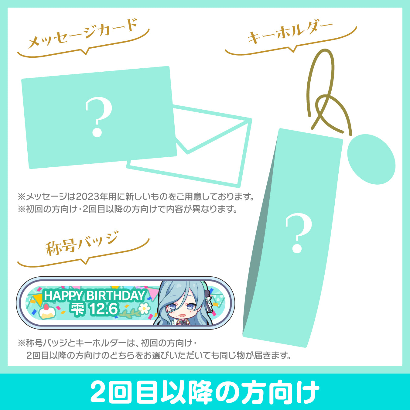 【予約商品】プロセカ バースデーギフトシリーズ2023 「日野森 雫」お返しセット 2回目以降の方向け