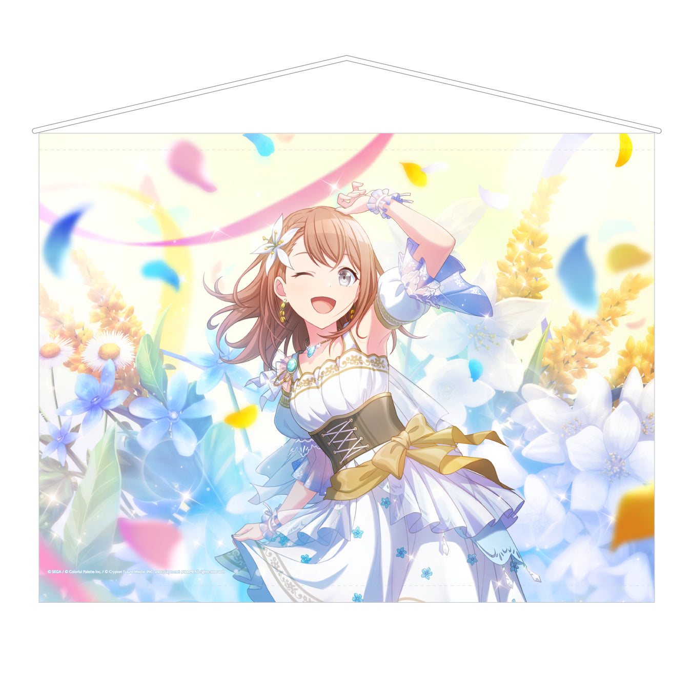 【予約商品】Anniversary/Birthdayカードイラスト B2タペストリー 花里 みのり