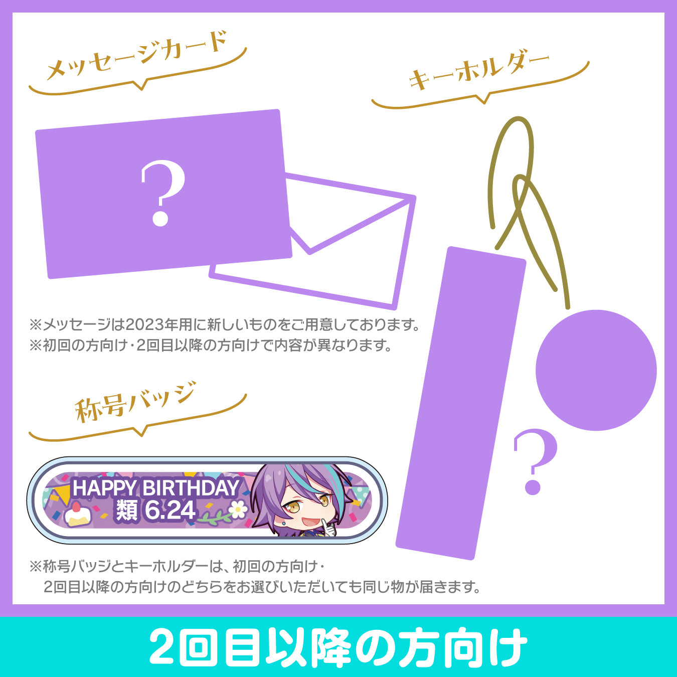 【予約商品】プロセカ バースデーギフトシリーズ2023 「神代 類」お返しセット 2回目以降の方向け