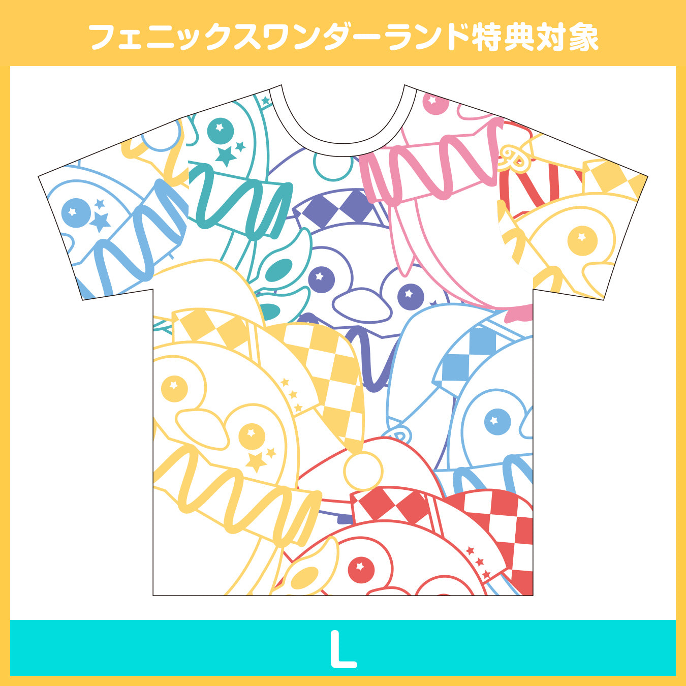 【予約商品】フェニーくん 総柄Tシャツ【フェニックスワンダーランド特典対象】