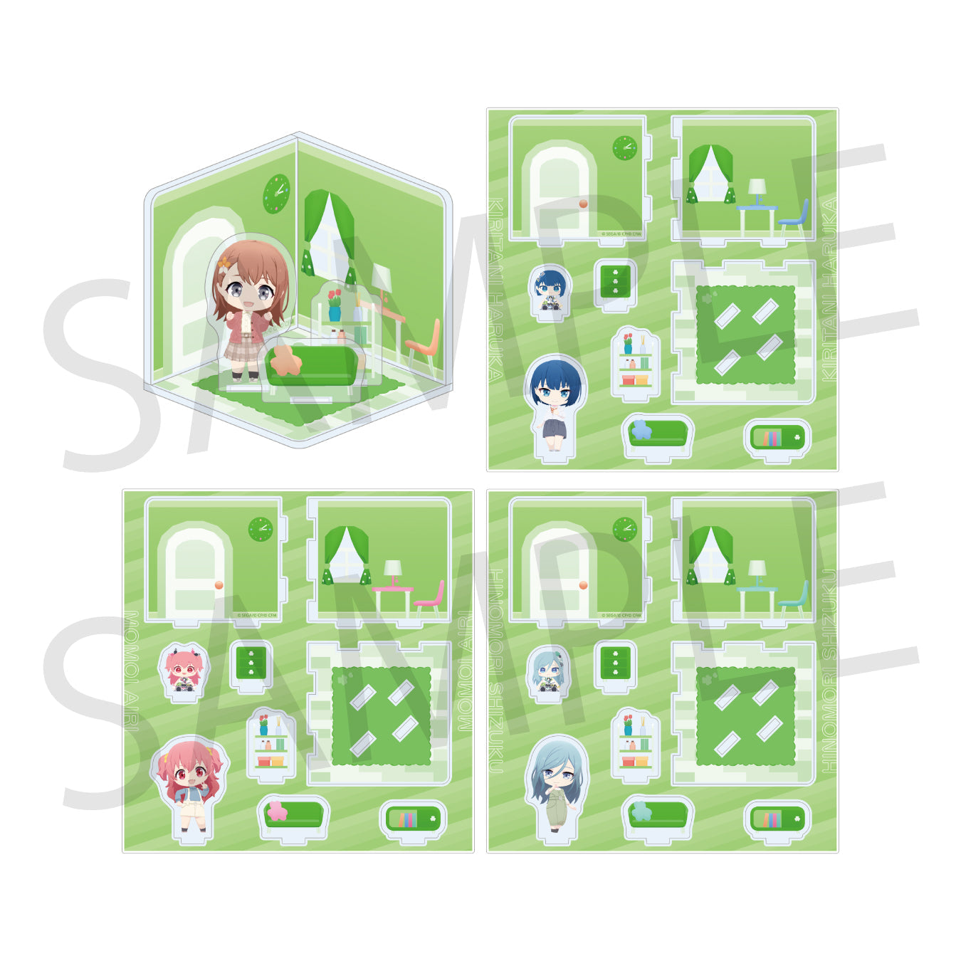 【予約商品】マイセカイ アクリルルームジオラマ かがやくクローバールームシリーズ