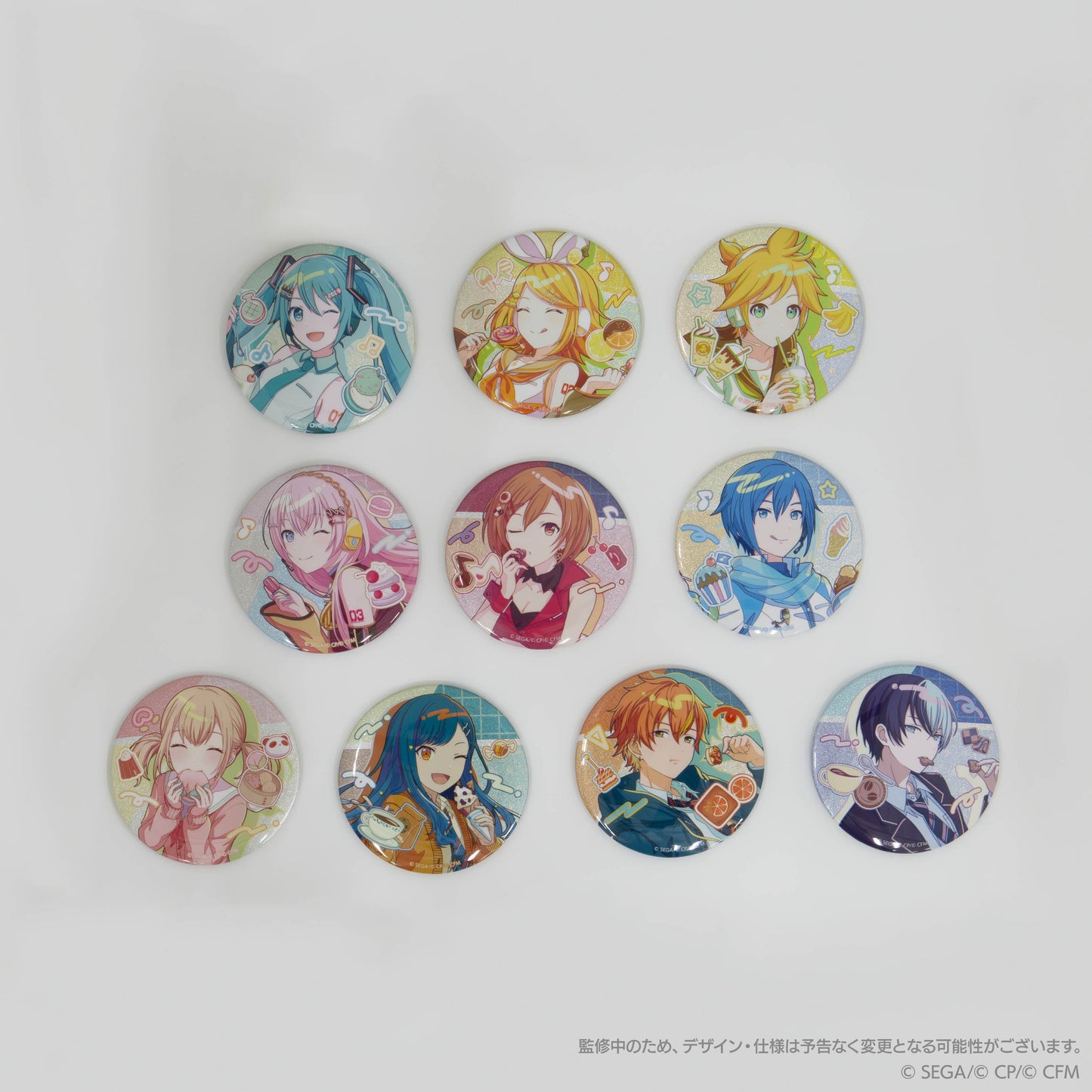 【予約商品】Anniversary/Birthdayイラスト2023-2024 グリッター缶バッジコレクション A BOX