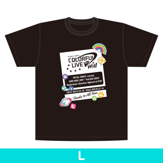 【予約商品】プロジェクトセカイ COLORFUL LIVE 2nd - Will - Tシャツ［Lサイズ］