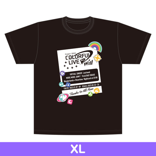 【予約商品】プロジェクトセカイ COLORFUL LIVE 2nd - Will - Tシャツ［XLサイズ］